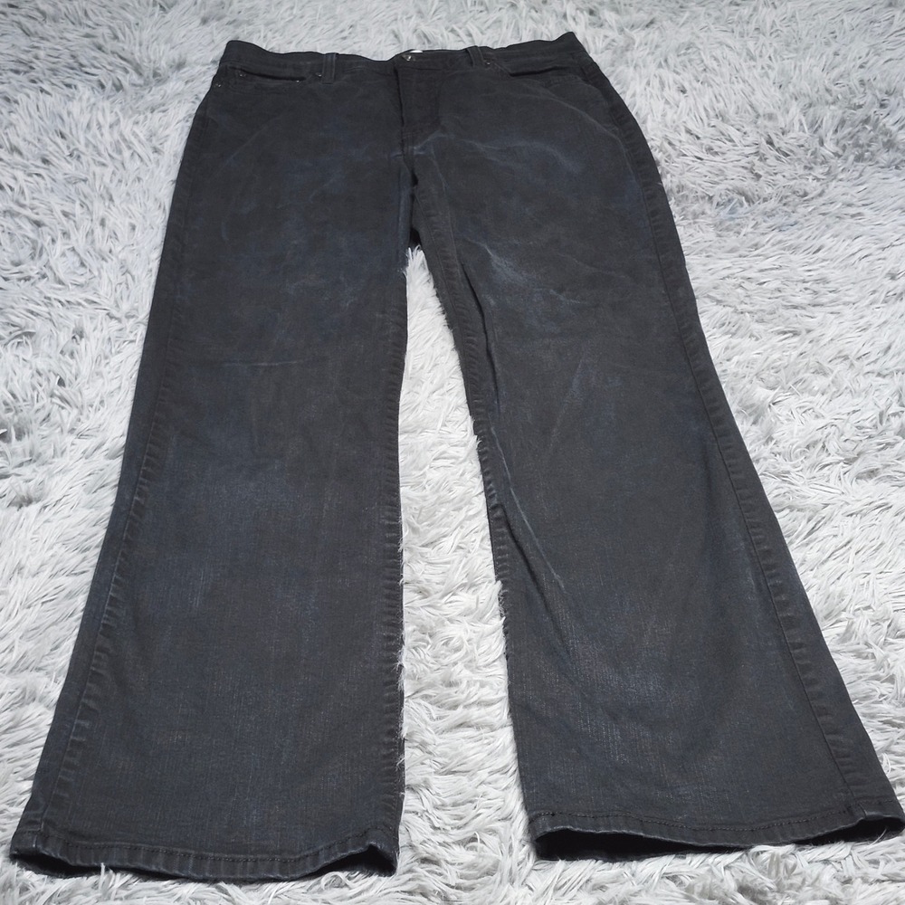 Levis Boot Cut 512 Jeans Womens 12 Gray Black Denim Cotton Spandex Light Wash